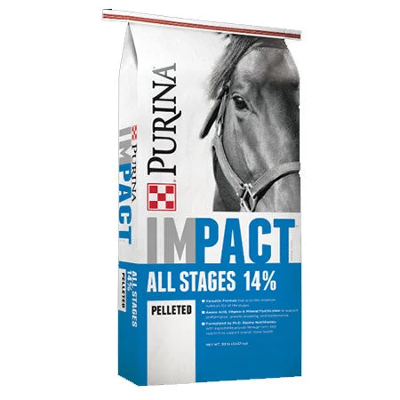 - Brand XX cat toy selectionsPurina Impact All Life Stages 14% Pelleted Horse Feed