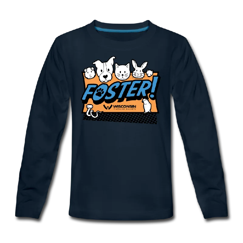 - Winter dog thick down jacketFoster Logo Kids' Premium Long Sleeve T-Shirt