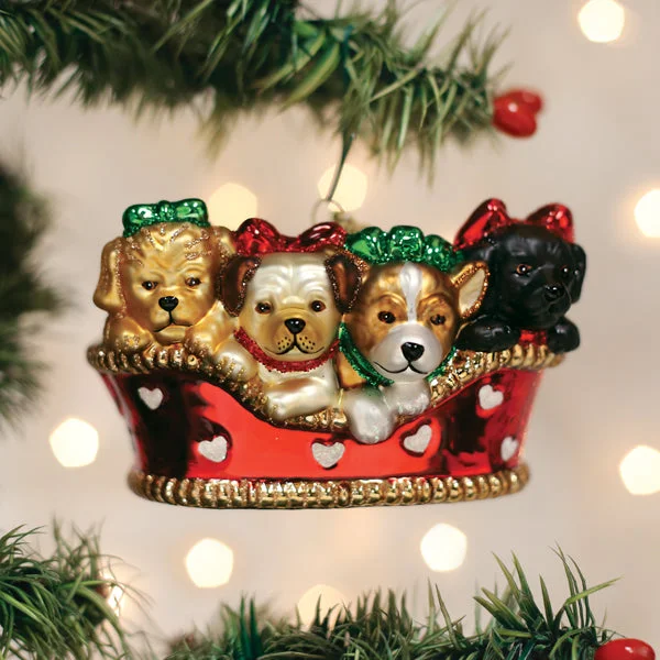 - Dog anti-slip matPuppies In A Basket Ornament