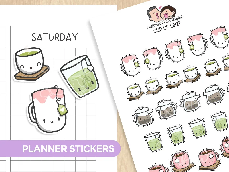 - Pet fence foldable indoorCup of Tea? Planner Stickers