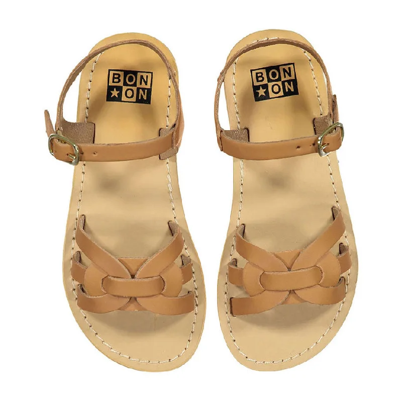 ---Bonton Natural Braided Sandals