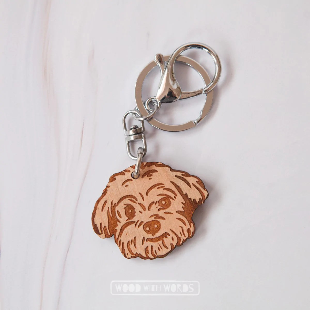 - Hamster silent running wheel to prevent chewingWooden Keyring: Maltese x Shih Tzu