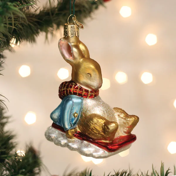 - Chinchilla cooling ice nest ceramic platePeter Rabbit On Sled Ornament