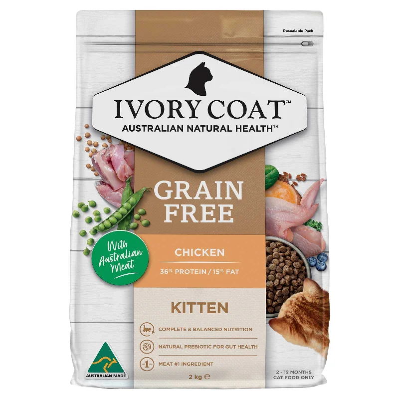    - High-protein cat food  Ivory Coat Grain Free Cat Food Kitten Chicken