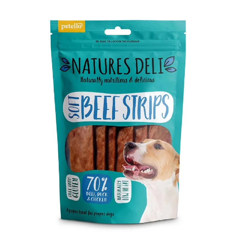 Dog FoodNatures Deli Soft Beef Strips Dog Treats 100g