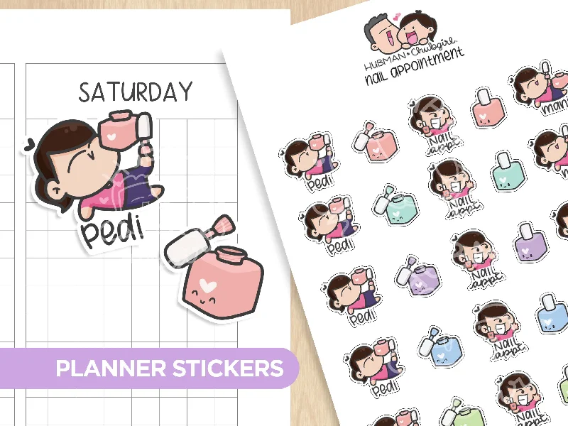 - ​​Pet toys under    yuanNail Appointment Planner Stickers