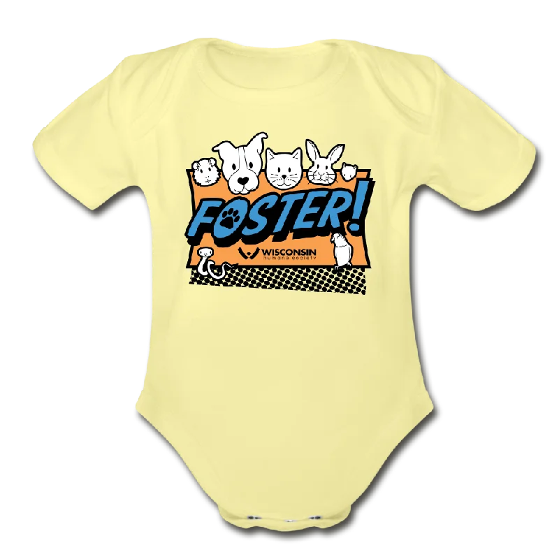 - Car dog seat beltFoster Logo Organic Short Sleeve Baby Bodysuit