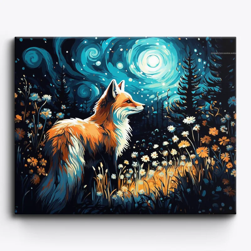  -Anti-scratch scratching board AND cat bed in oneAbstract Fox Nocturnal