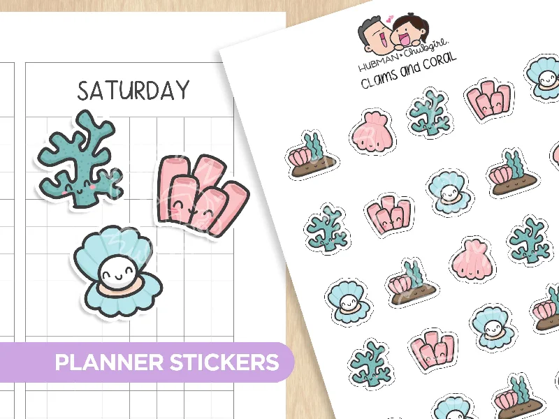  -Anti-scratch sofa protective coverClams and Coral Planner Stickers