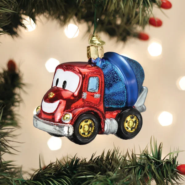 ---Cheerful Cement Truck Ornament