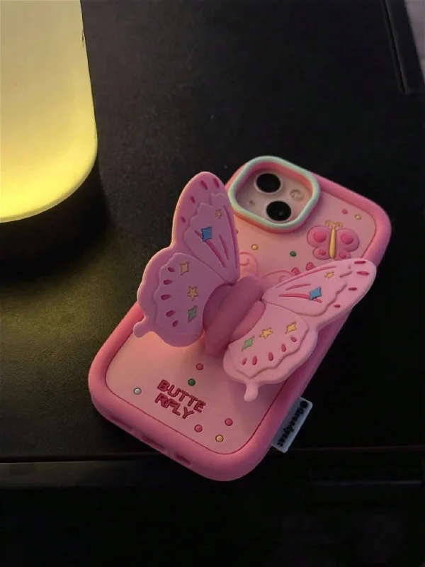 - Automatic temperature adjustment cat bed3d Cute Pink Butterfly Design Case With Stand Holder, Compatible With Iphone 14 / 12 Pro Max / 11 / Silicon 13 (For Women) Compatible With IPhone15/15Plus/15Pro/15Promax Kawaii