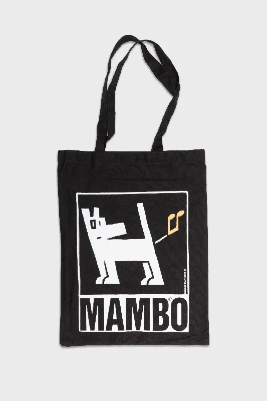 - Custom pet birthday cakeMAMBO SURF DE LUXE TOTE - FARTING DOG BLACK