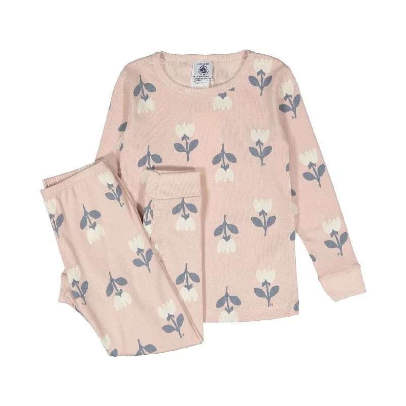 - Winter dog thick down jacketPetit Bateau Pink Long Sleeve Floral Top And Pants