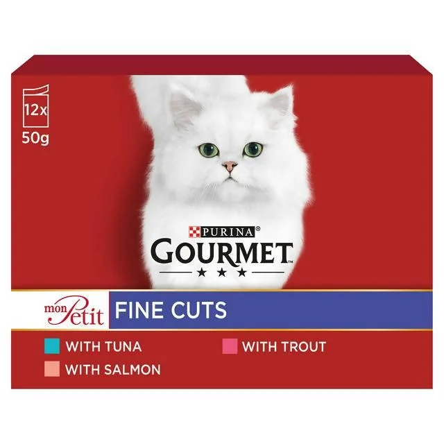    - Hairball control cat food  Gourmet Mon Petit Mixed Variety Cat Food 12x50g