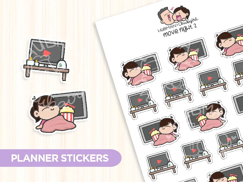 - Air box TSA certified check-inMovie Night 2 Planner Stickers