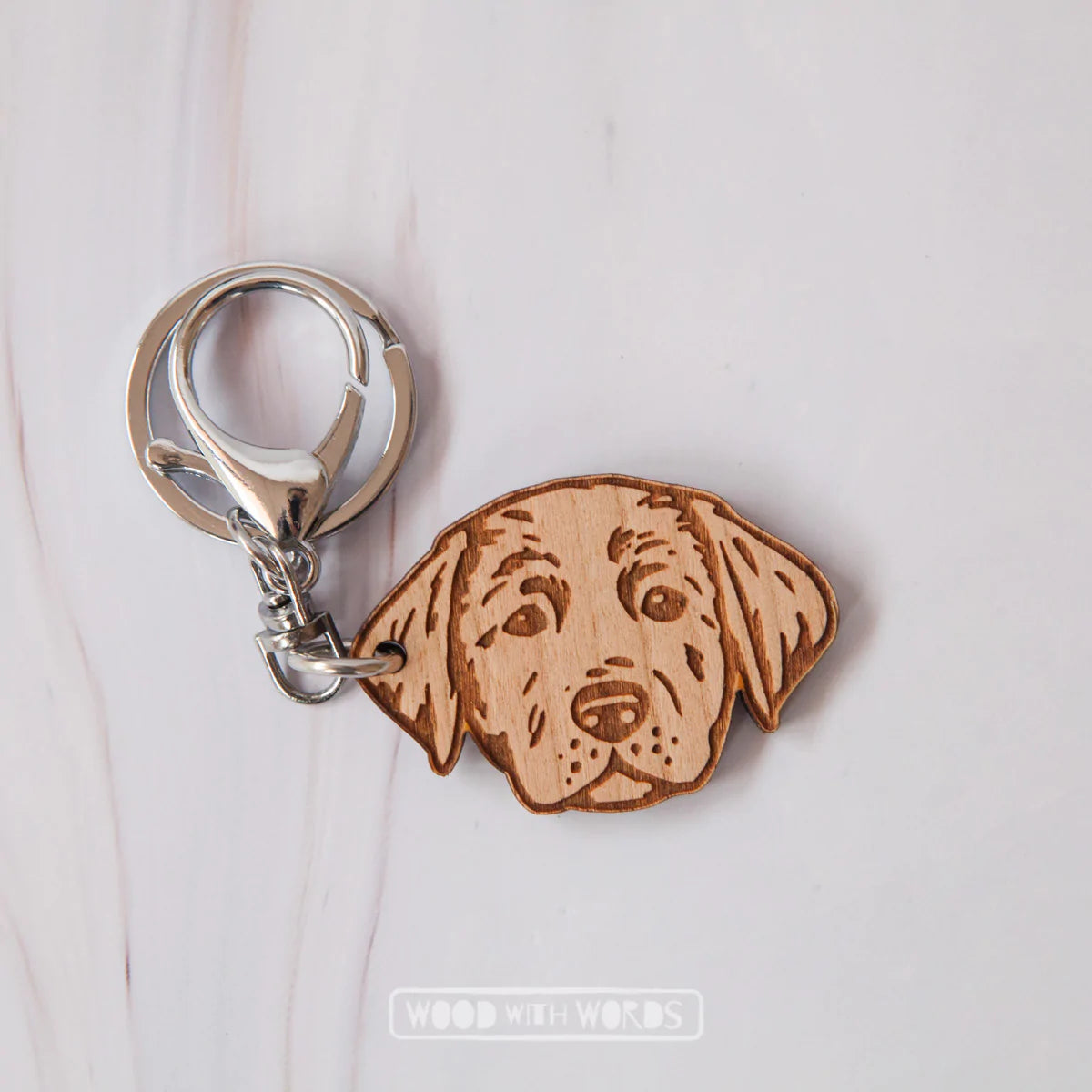 - Foldable and portable cat bagWooden Keyring: Labrador