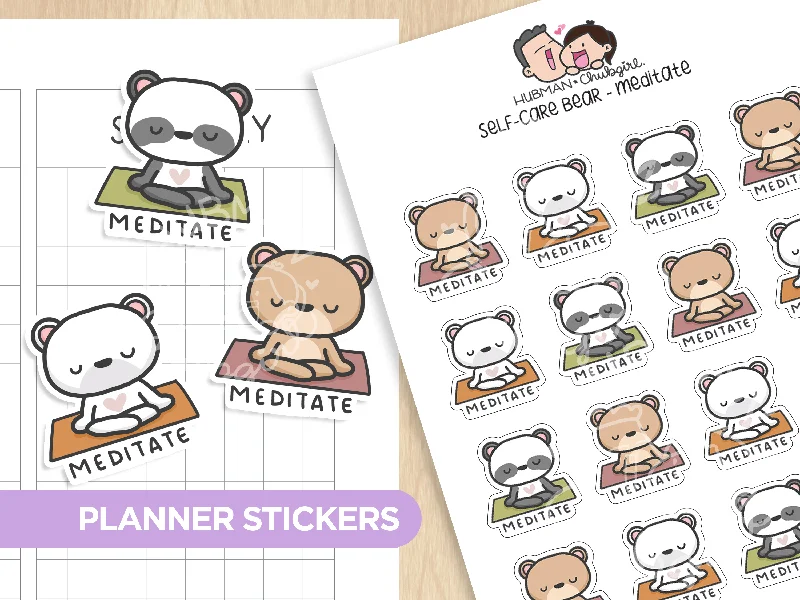 - Smart cat litter box with automatic cleaningSelf-Care Bear - Meditate Planner Stickers