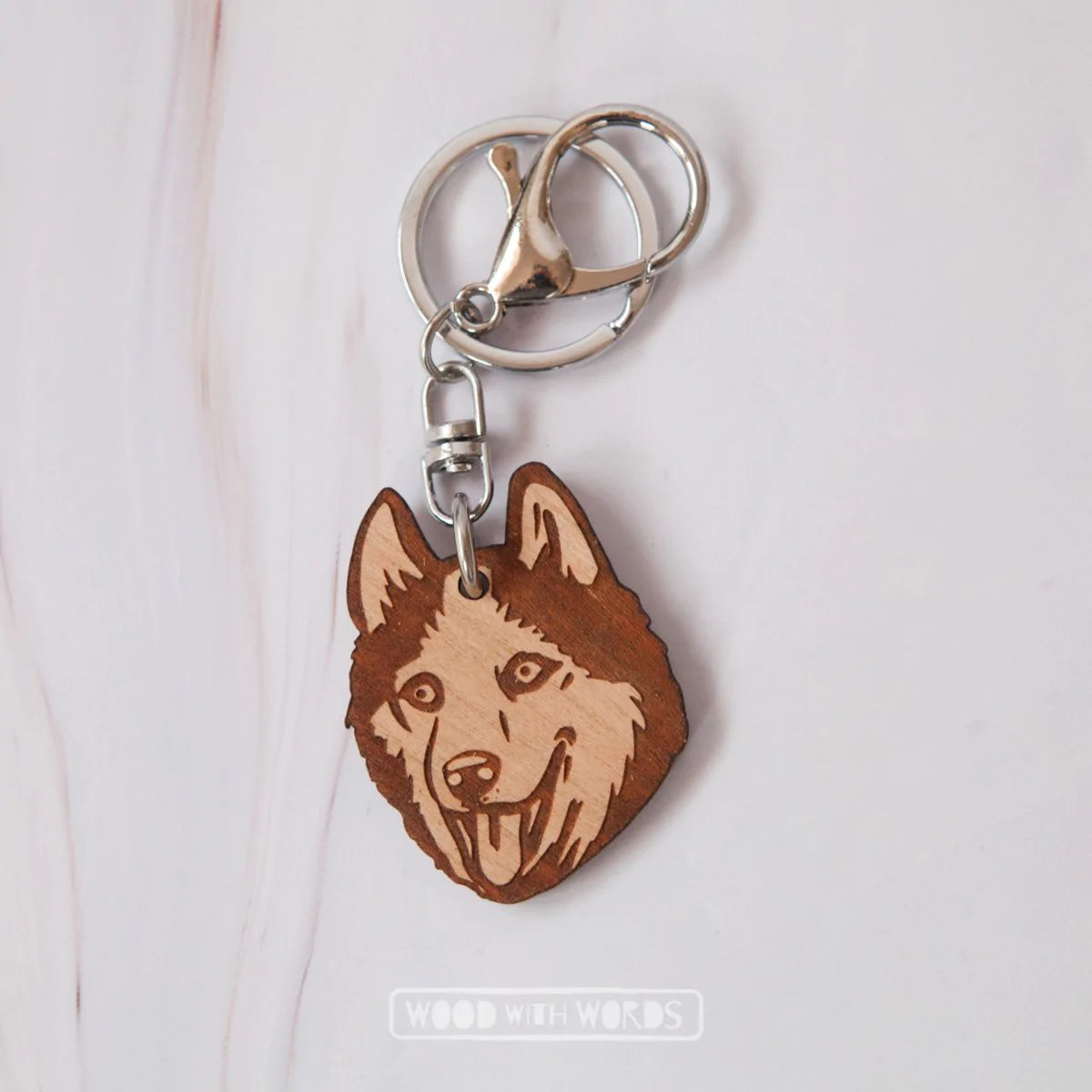  -Anti-slip claw protection raincoat FOR dogsWooden Keyring: Husky