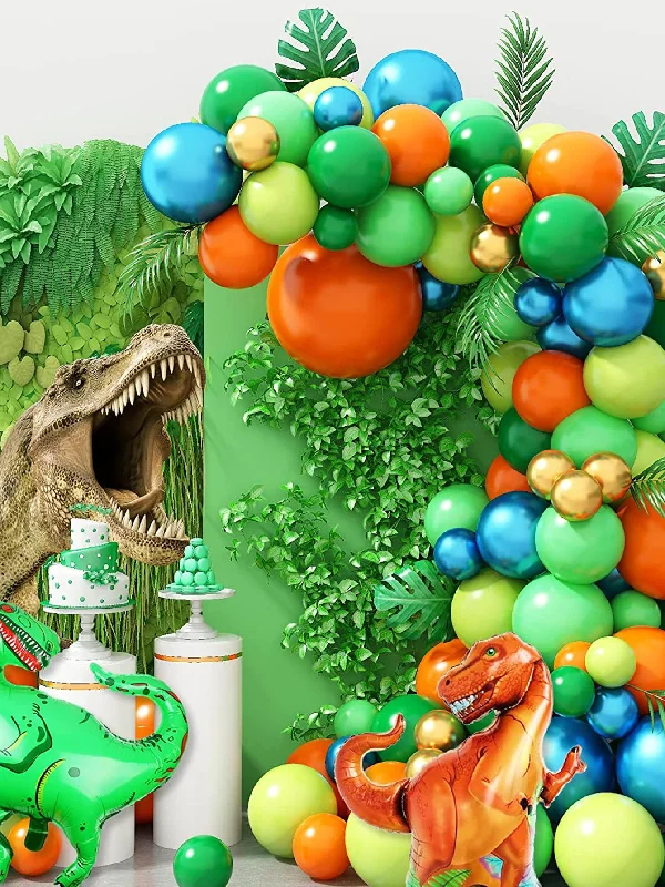 Pet Products146pcs Dinosaur Theme Party Decor Green Balloon Garland Arch Kit With Dinosaur Foil Ball for Boys Birthday Party Wedding Decorations