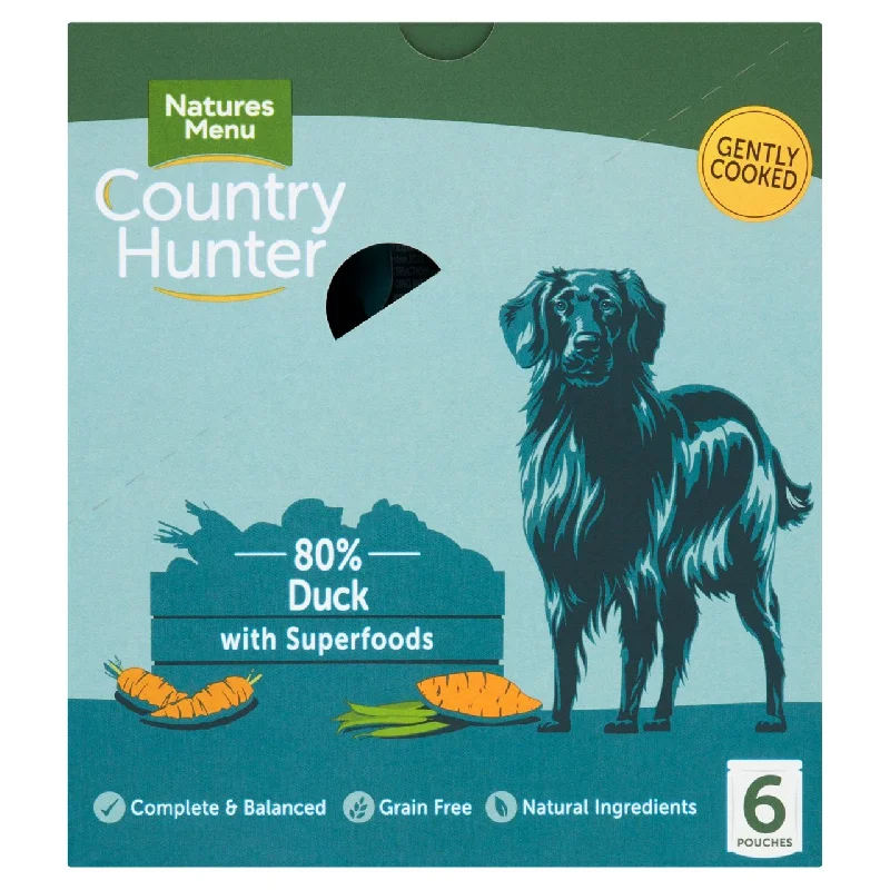 - Dog food recommendations for multi-dog householdsNatures Menu Country Hunter Duck Wet Dog Food Pouches 6 x 150g