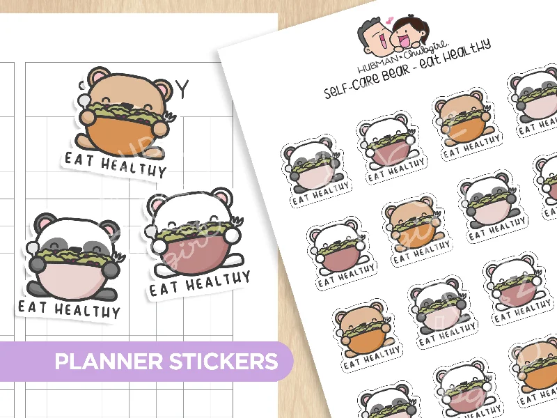 - Air box TSA certified check-inSelf-Care Bear - Eat Healthy Planner Stickers