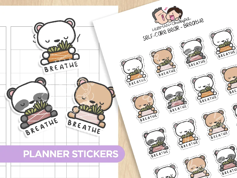  -Anti-scratch sofa protective coverSelf-Care Bear - Breathe Planner Stickers