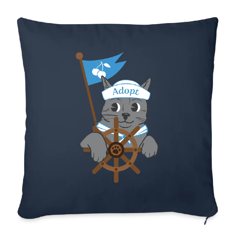 - Air box TSA certified check-inDoor County Sailor Cat Throw Pillow Cover 18" x 18"�