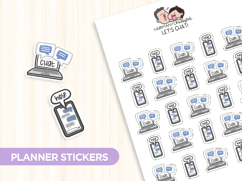 - Summer pet ice matLet's Chat! Planner Stickers