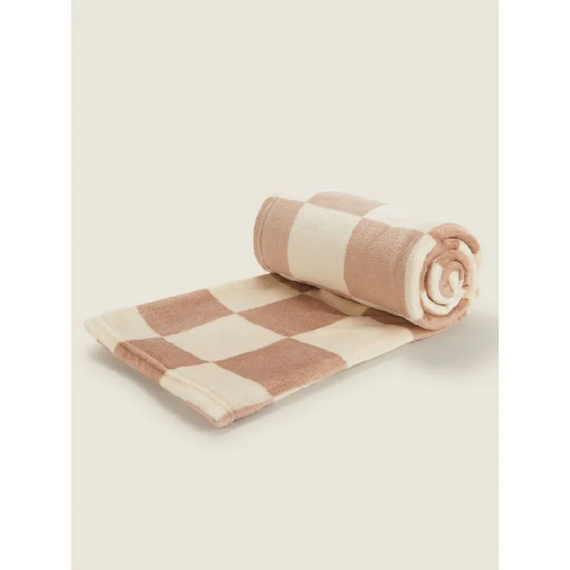 - Organic cotton dog bibsGeorge Home Natural Checkerboard Super-Soft Throw