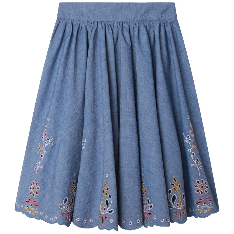 - Teething and chewing toys for puppiesChloe Denim Embroidered Skirt