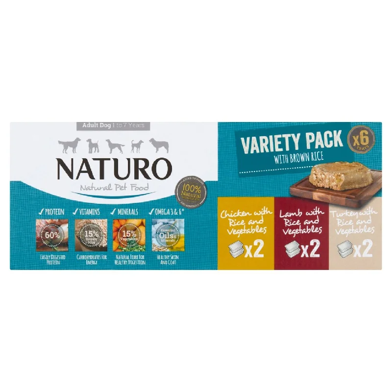 - Dog food online shopping recommendationNaturo Adult Dog with Rice Variety Trays 6 x 400g