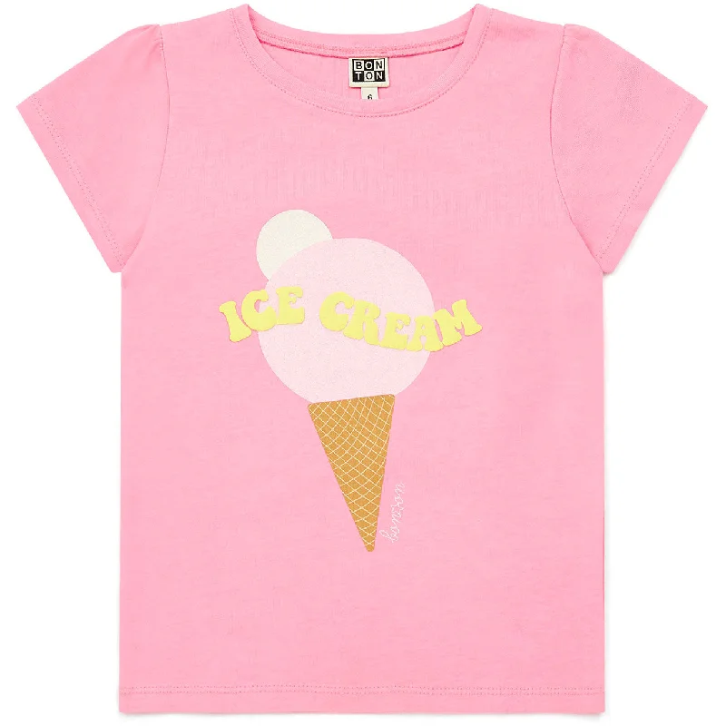 - Organic cotton dog bibsBonton Bubble Gum Pink Ice Cream Tee