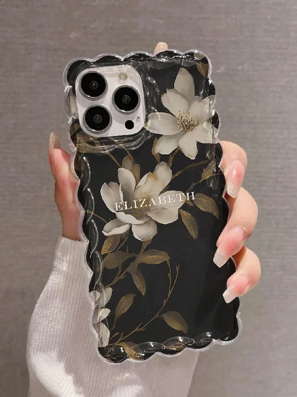 - Winter warm clothes for short-haired dogsFloral 1pc Thickened Anti-Fall Phone Case With Flower & Twisted Print, Compatible With Apple Phones