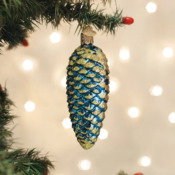 - Summer pet ice matBlue Shimmering Cone Ornament