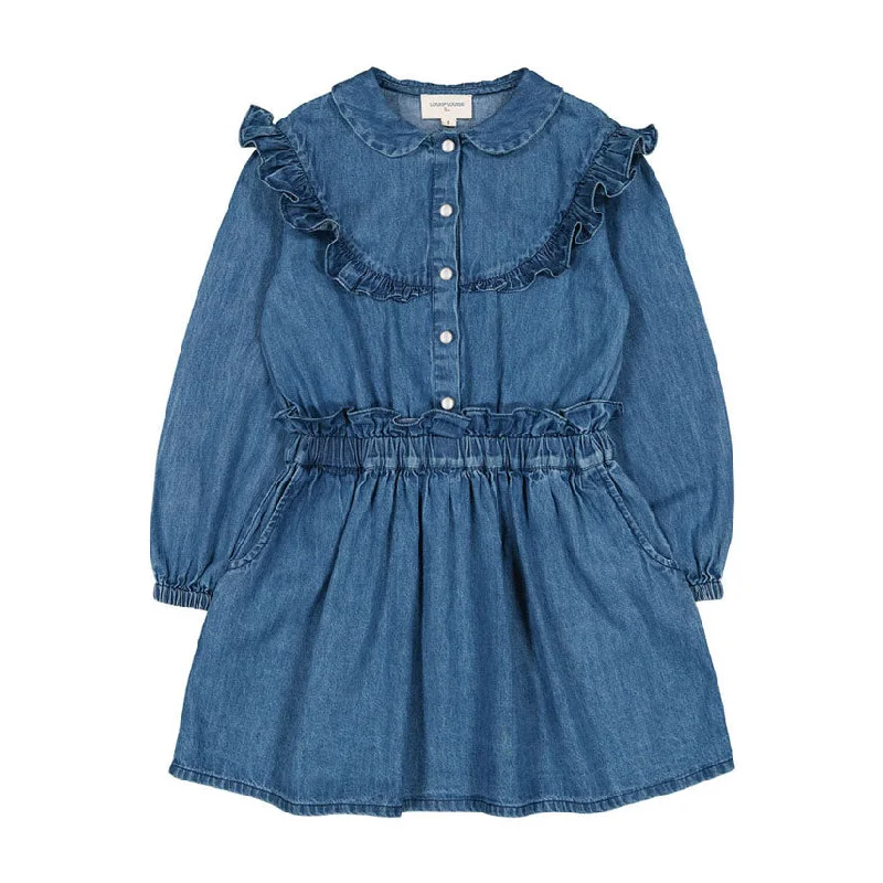 - Automatic temperature adjustment cat bedLouis Louise  Blue Chambray Courtnette Dress