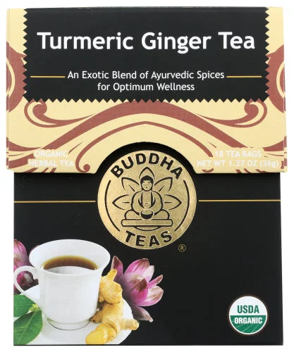 - Air box TSA certified check-inBUDDHA TEAS - TURMERIC GINGER TEA, 18 BAGS (Pack of 6)