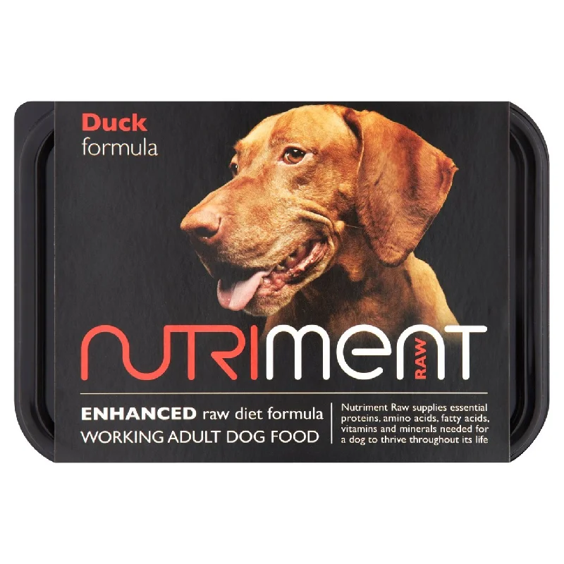 - Dog food for pregnancy and lactationNutriment Duck Formula Raw Dog Food 500g