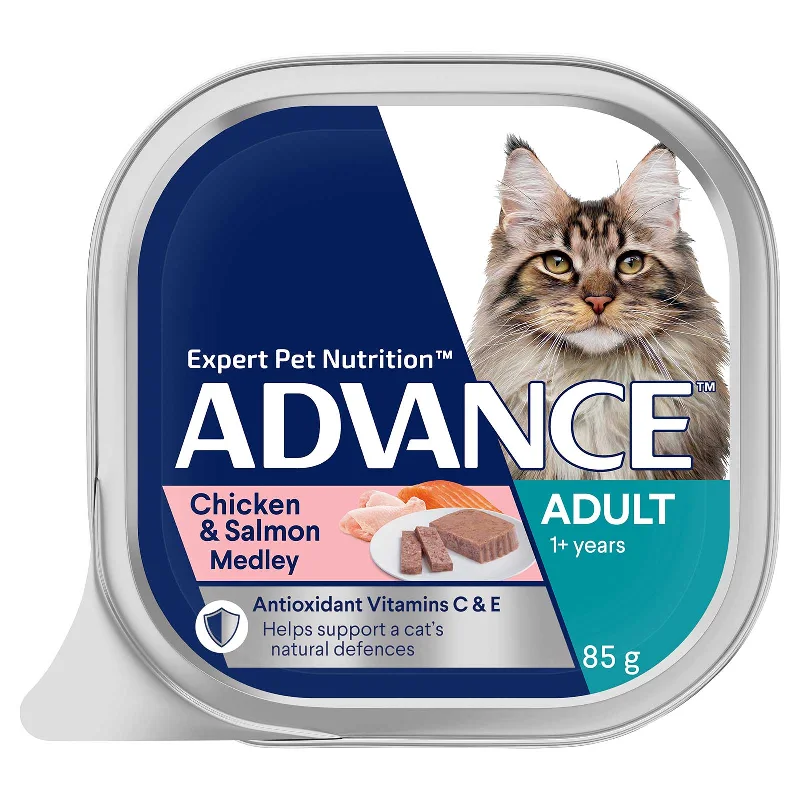    - Recommended online stores for cat food  Advance Cat Food Tray Adult Chicken & Salmon