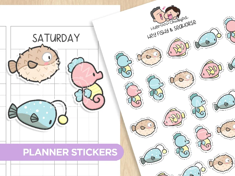  -Non-contact cat thermometerHey Fishy and Seahorse Planner Stickers