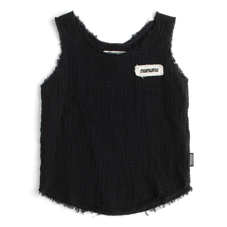 - Degradable pet feces bagNUNUNU Black Muslin Tank Top