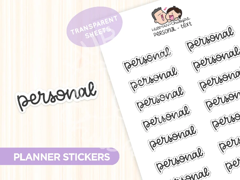 Pet ProductsPersonal Text Planner Stickers