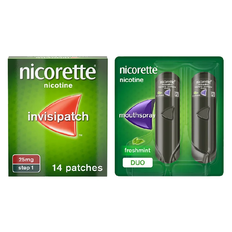 - Foldable and portable cat bagNicorette Invisi 25mg Patch 14 pack & QuickMist 1mg/spray Mouthspray Freshmint 2 x 150 sprays Bundle