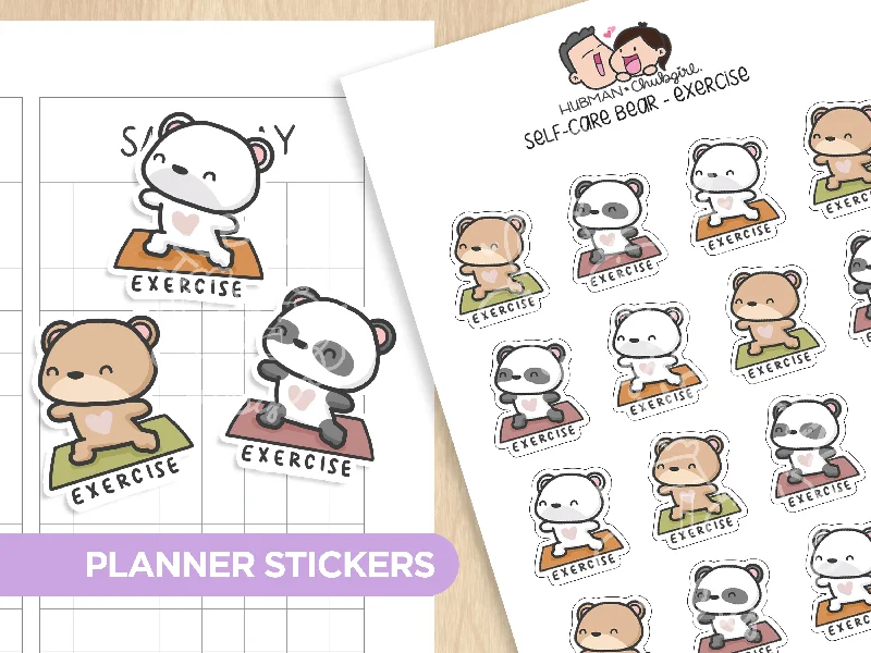 - Solid wood cat climbing frame customizedSelf-Care Bear - Exercise Planner Stickers