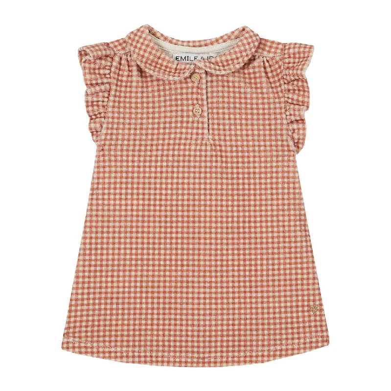 - Rabbit grass rack to prevent waste food boxEmile et Ida Cayenne Gingham Baby Dress