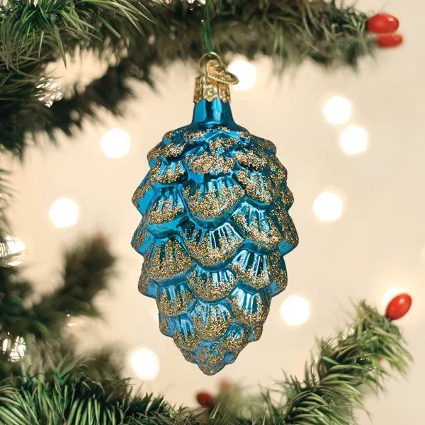 Pet ProductsBlue Ponderosa Pine Cone Ornament