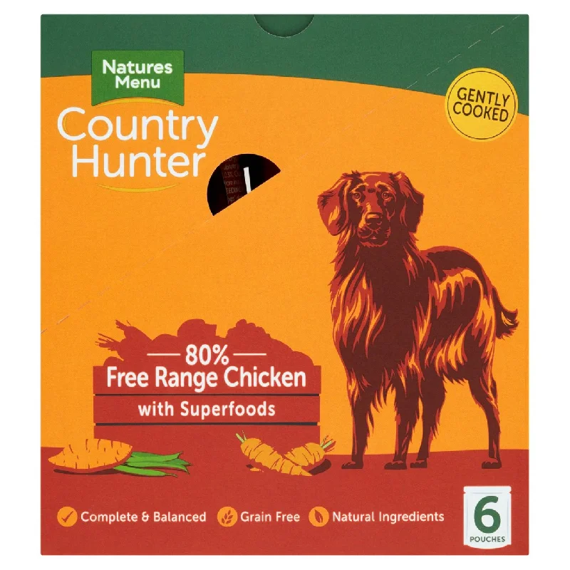 - Food for small dogsNatures Menu Country Hunter Chicken Wet Dog Food Pouches 6 x 150g