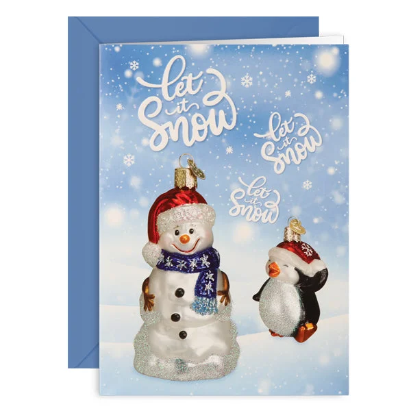 - Automatic temperature adjustment cat bedSnowman Christmas Card