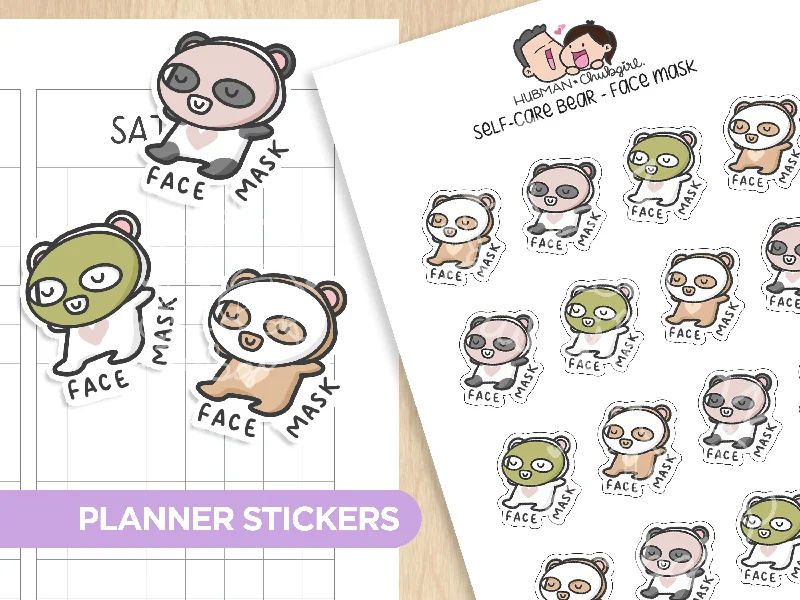 - Pregnant cat delivery room warming boxSelf-Care Bear - Face Mask Planner Stickers