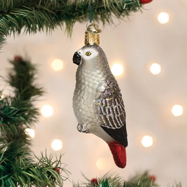 - Natural latex pet mattressAfrican Grey Parrot Ornament