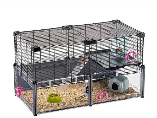 - Solid wood cat climbing frame customizedMULTIPLE HAMSTER BLACK CAGE